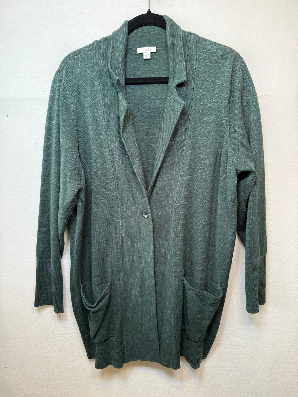 J.Jill Sweater Blazer, Emerald Green, Size XL